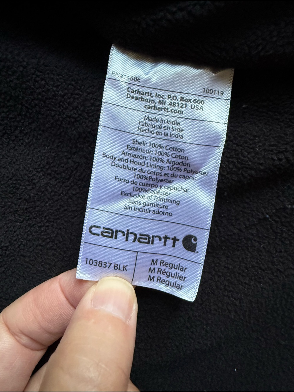 Carhartt Women's Duck Insulated Hooded Black Canvas Vest Full-Zip M Regular - Picture 12 of 13